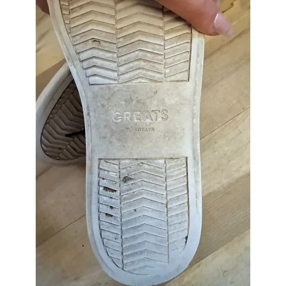 GREATS Brooklyn navy blue white Royale knit lace up sneaker shoes - Picture 8 of 12